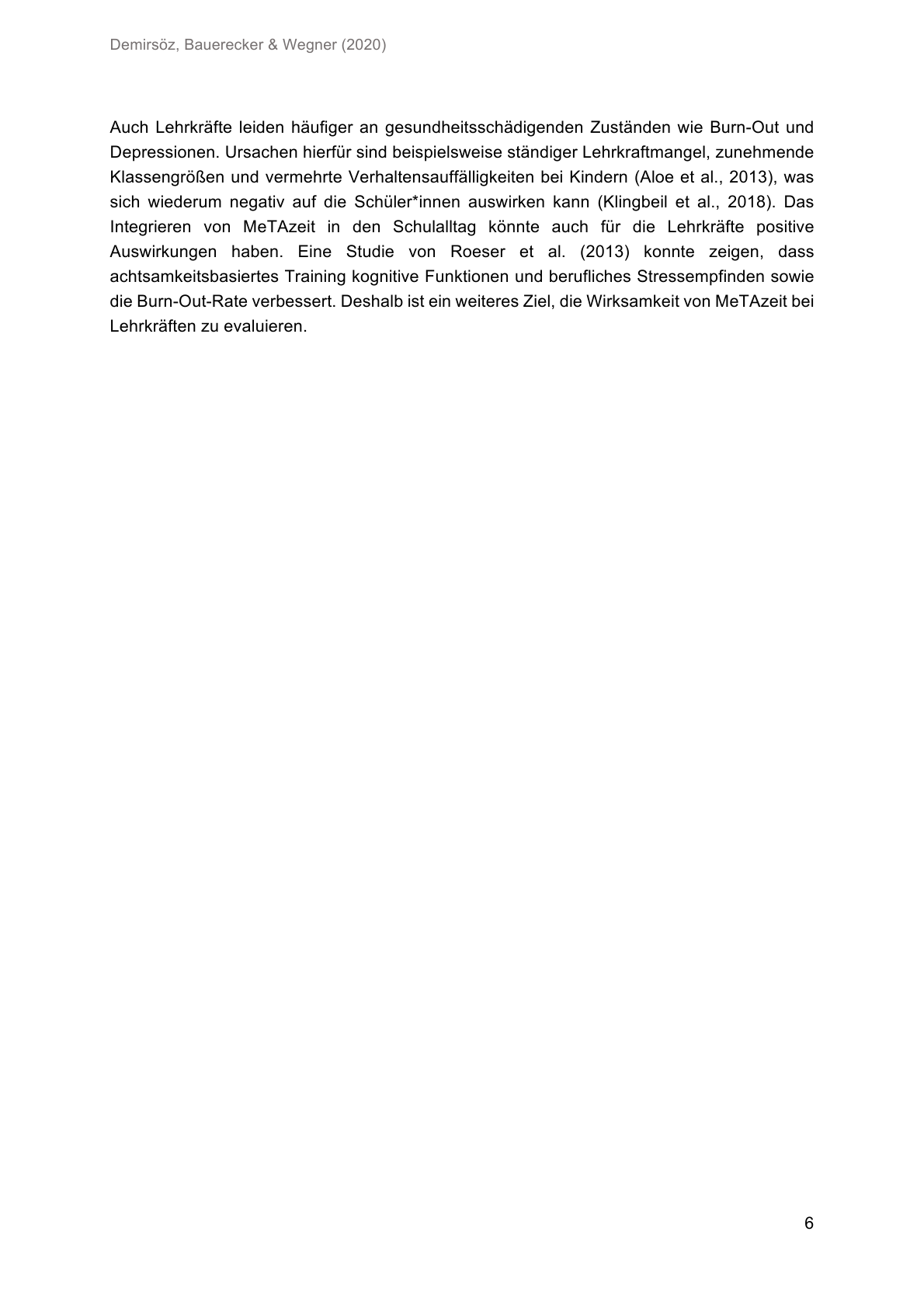 Studienbericht, Seite 6